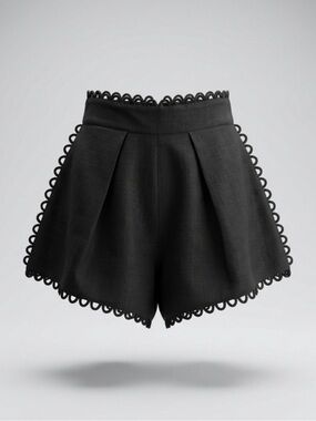 Zimmerman Linen High-Rise Black Shorts